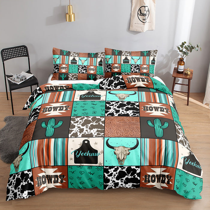 Yeehaw Squares Duvet Cover Set [MADE-TO-ORDER]