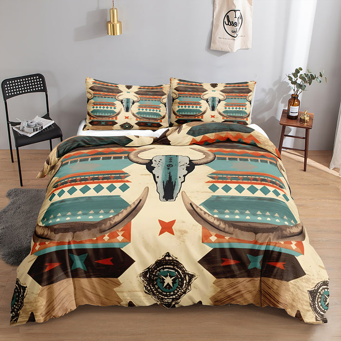 Horns & Bulls Abstract Duvet Cover [MADE-TO-ORDER]