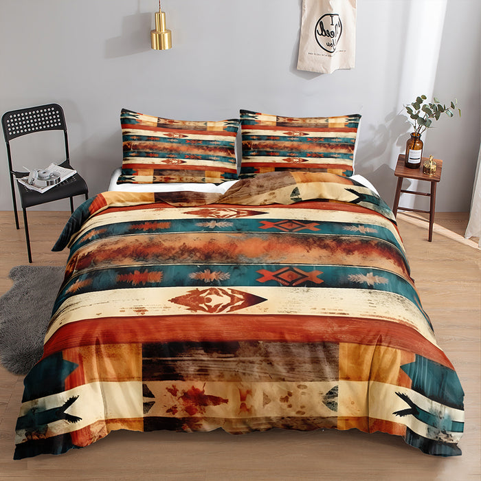 Grunge Aztec Strips Duvet Cover [MADE-TO-ORDER]