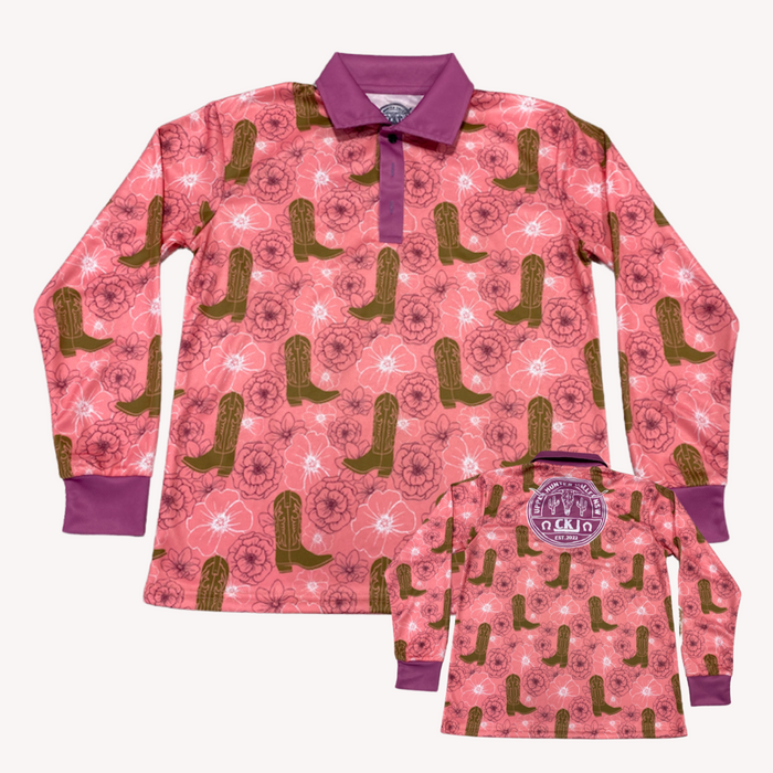 Cowgirl Flowers Ladies Fishing Shirt [PRE-ORDER ONLY]