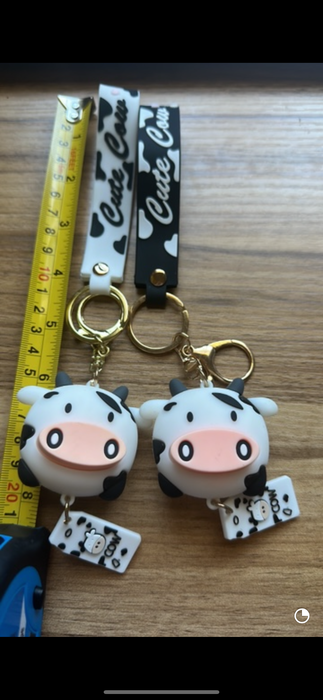 CLEARANCE: Cow Keychain (White Only)
