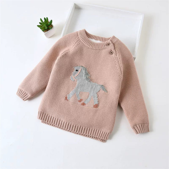 Fleece-Lined Pony Knit Sweater