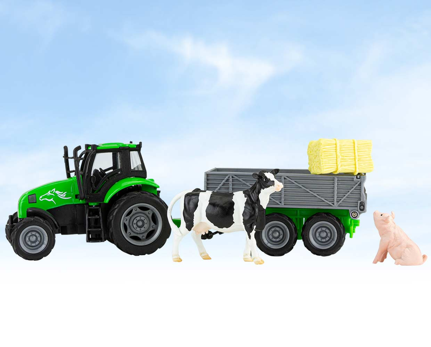 Breyer Farms™ Tractor & Tag A Long Wagon